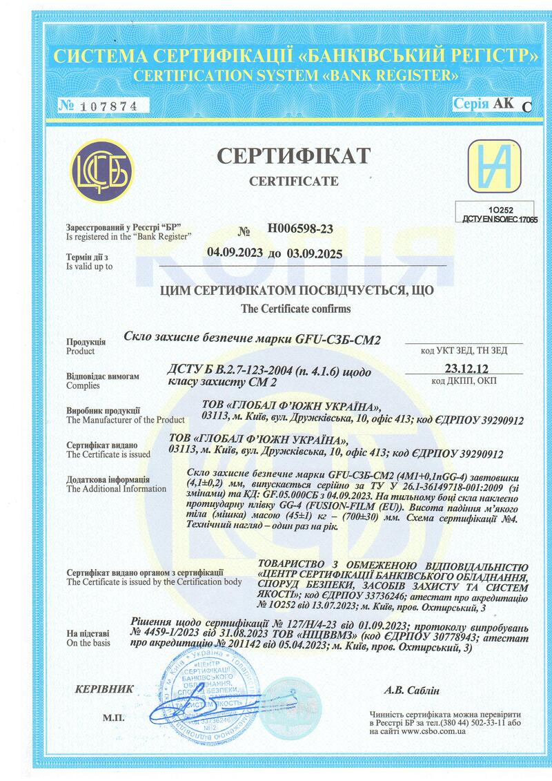 Сертифікат CМ2 до 2025